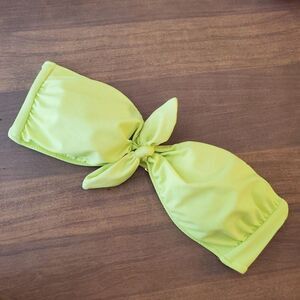 Victoria's Secret Womens Sz Large Neon Green Strapless Belle Bandeau Swim Top